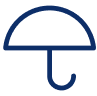 Symbol: Regenschirm – steht für Haftpflichtversicherung oder Schutz.